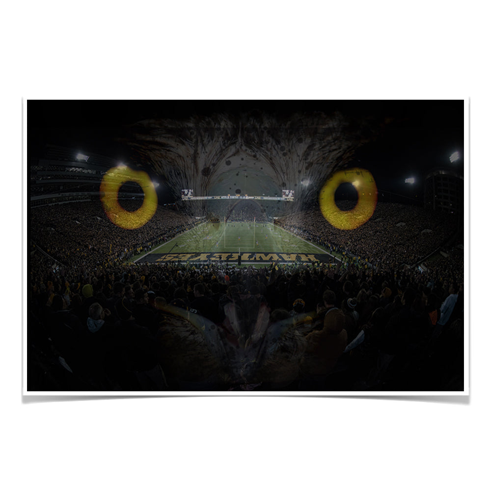Iowa Hawkeyes - Gold Hawkeyes - College Wall Art #Canvas