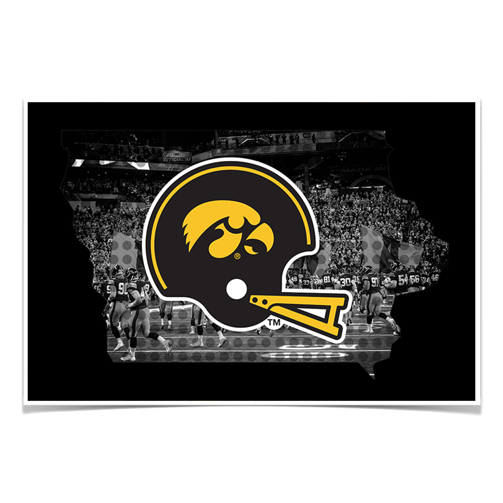 Iowa Hawkeyes - Iowa's Football State - College Wall Art #Canvas
