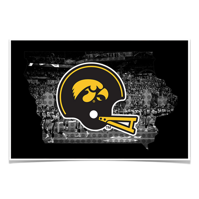 Iowa Hawkeyes - Iowa's Football State - College Wall Art #Poster