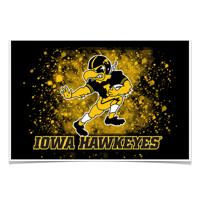 Iowa Hawkeyes - Old School Herkey's Iowa Hawkeyes - College Wall Art #Poster