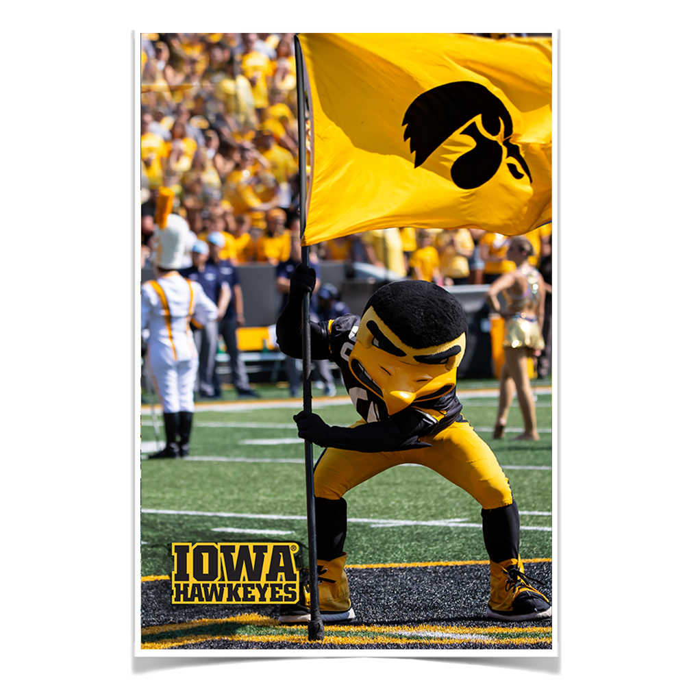 Iowa Hawkeyes - Iowa Hawkeyes Herky on the 50 - College Wall Art #Canvas