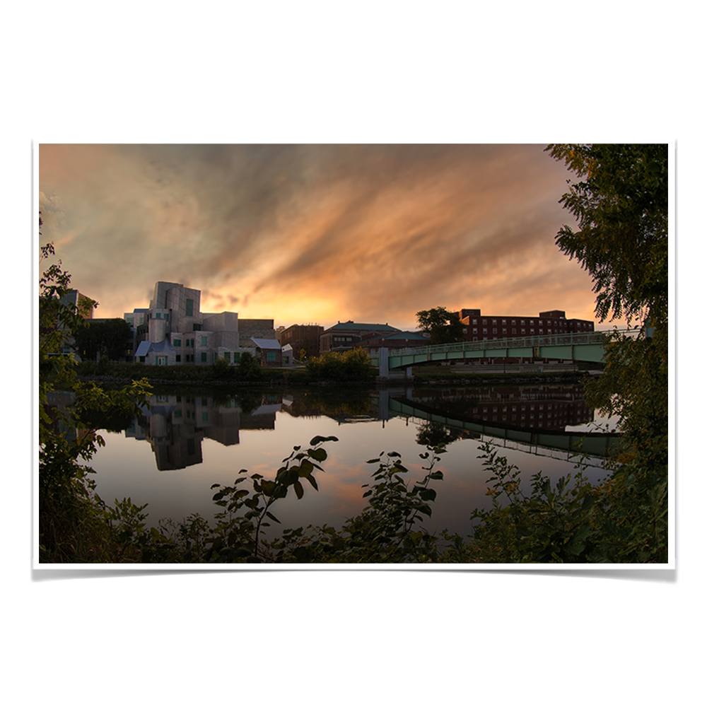 Iowa Hawkeyes - Sunrise on the Iowa River - College Wall Art #Canvas