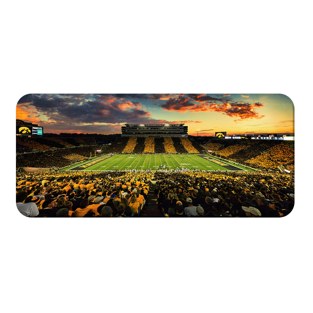 Iowa Hawkeyes - Black and Gold Pano - College Wall Art #Canvas