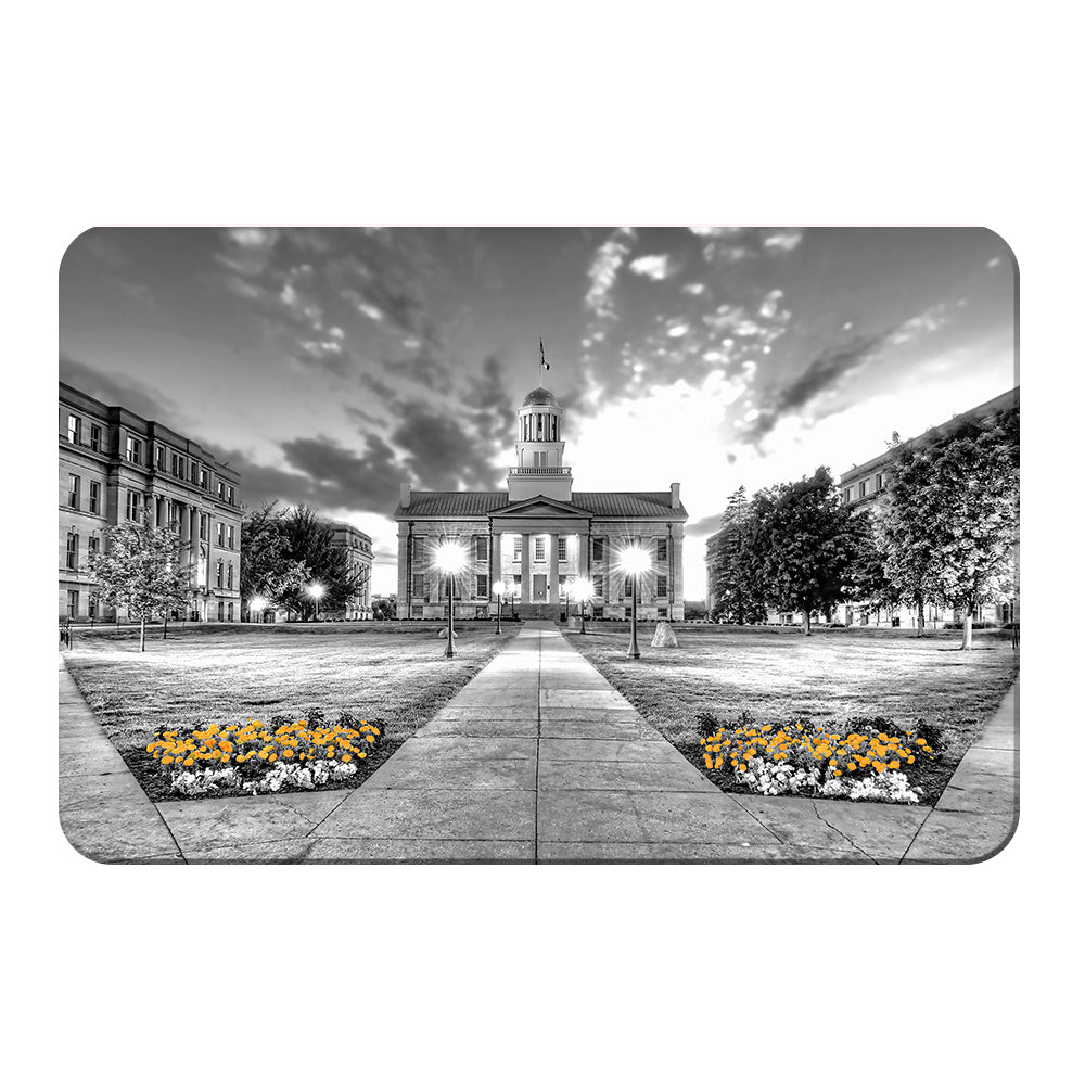 Iowa Hawkeyes - Pentacrest Black and Gold - College Wall Art #Canvas