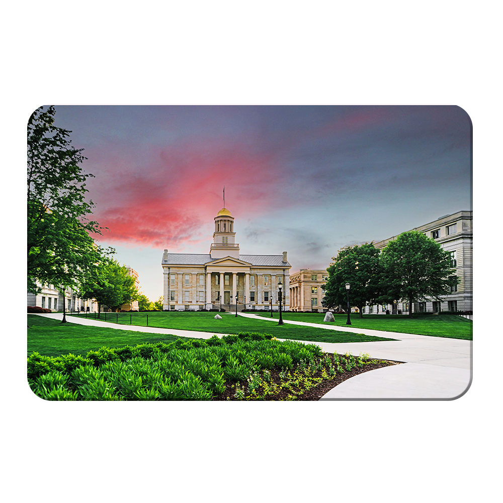 Iowa Hawkeyes - Campus Sunset Painting - College Wall Art #Canvas