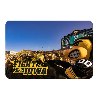 Iowa Hawkeyes - Herky Fight for Iowa - College Wall Art #PVC