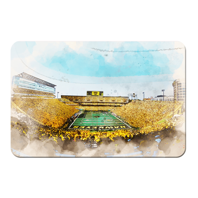 Iowa Hawkeyes - Gold Game Watercolor - College Wall Art #PVC