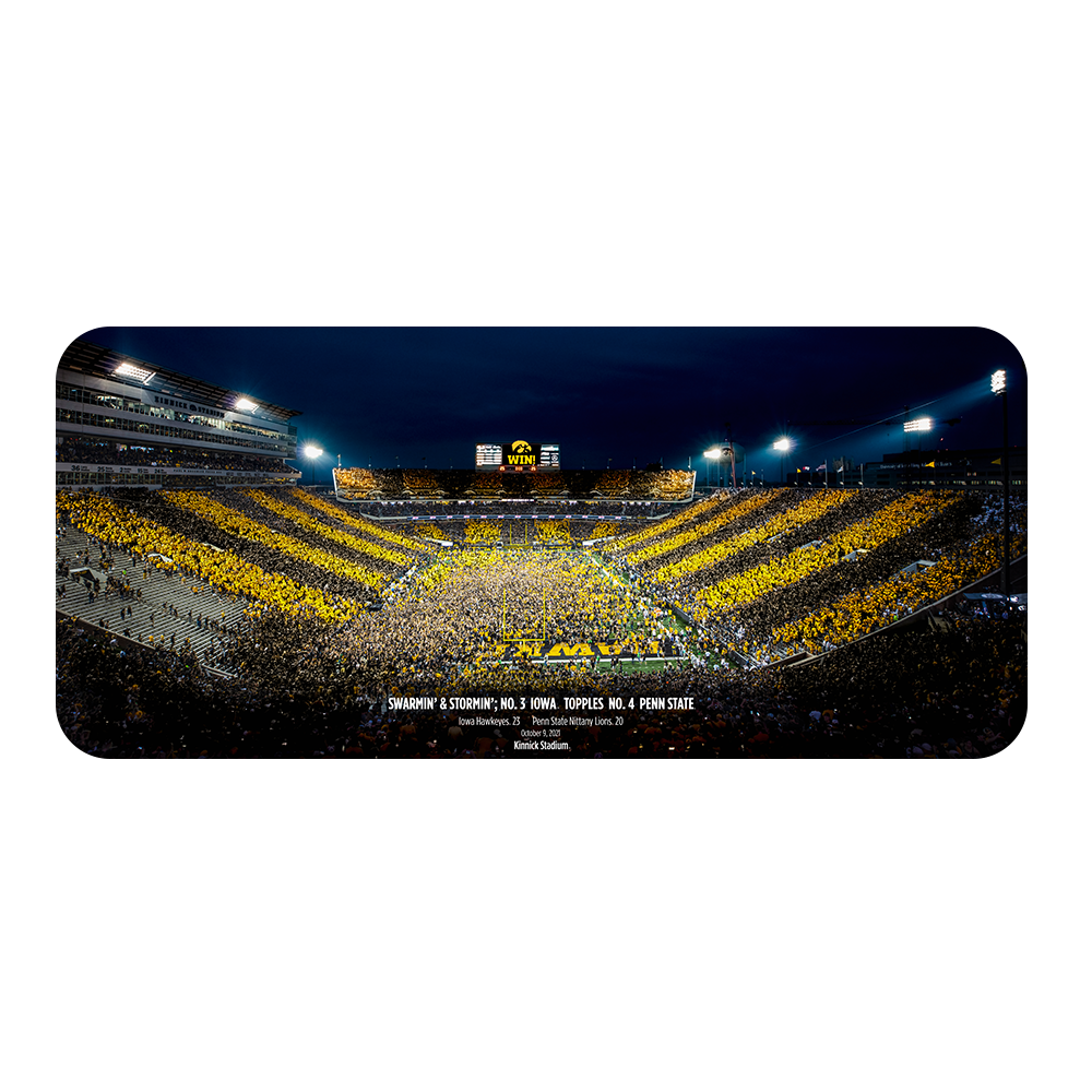 Iowa Hawkeyes - Swarmin' & Stormin' No. 3 Iowa Topples No 4 Penn State - College Wall Art #Canvas