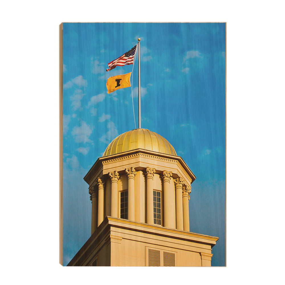 Iowa Hawkeyes - The Gold Dome - College Wall Art #Canvas