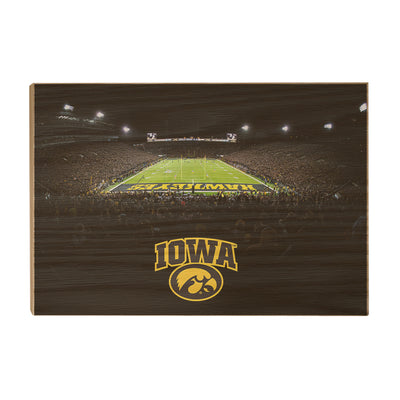 Iowa Hawkeyes - Iowa Black Out - College Wall Art #Wood
