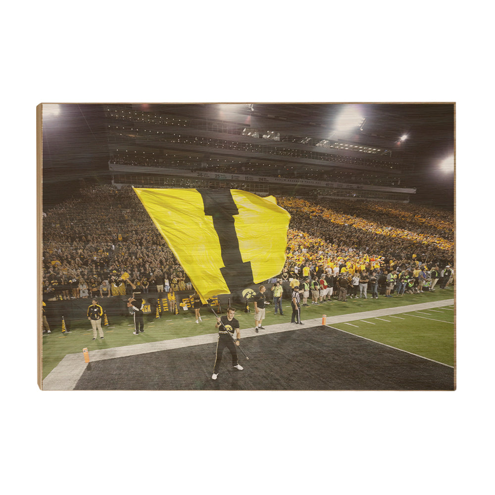 Iowa Hawkeyes - Iowa Flag - College Wall Art #Canvas