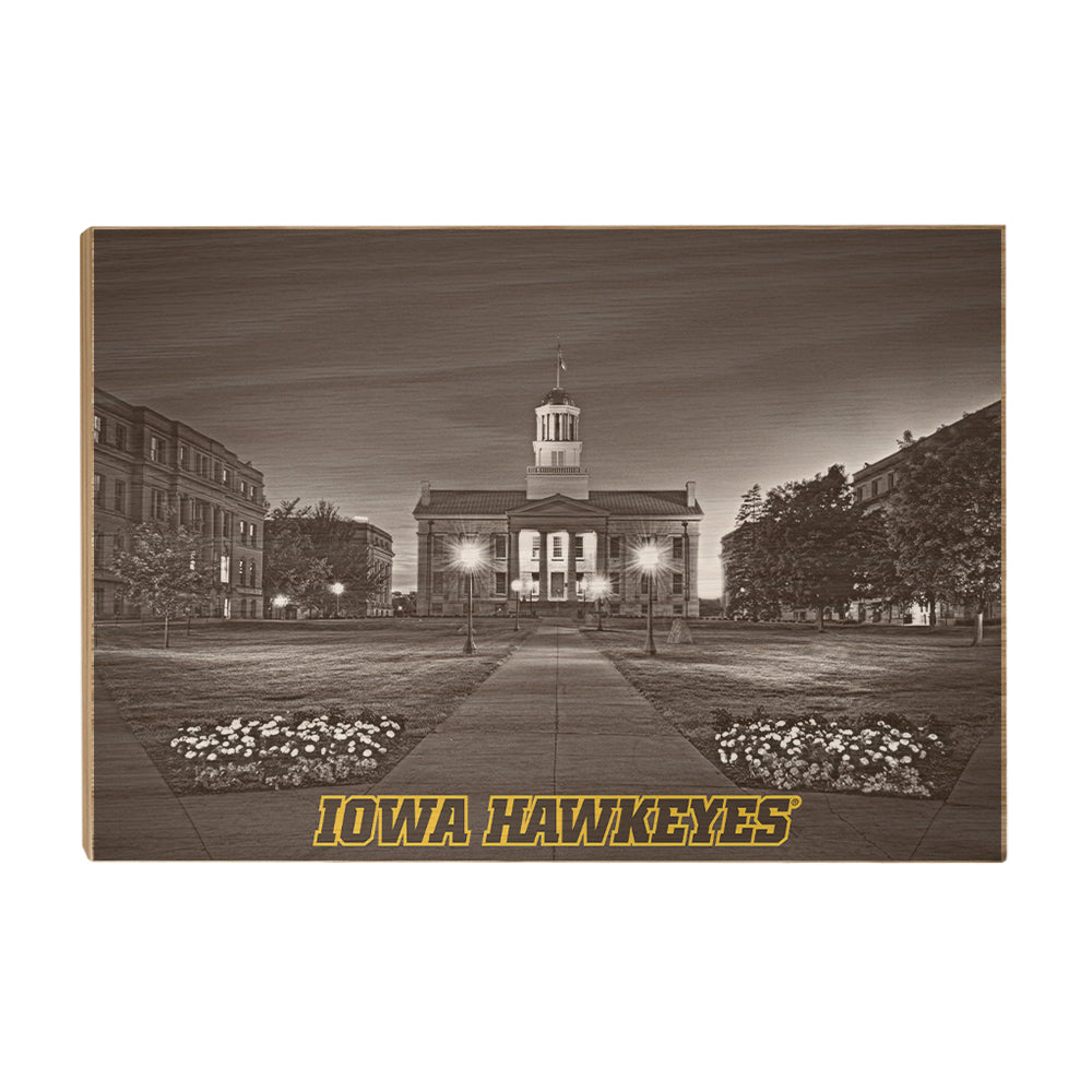 Iowa Hawkeyes - B&W Iowa Hawkeyes - College Wall Art #Canvas