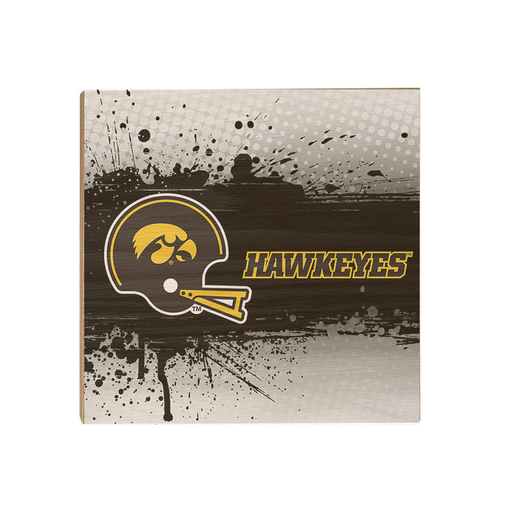 Iowa Hawkeyes - Iowa Black Helmet Hawkeyes - College Wall Art #Canvas