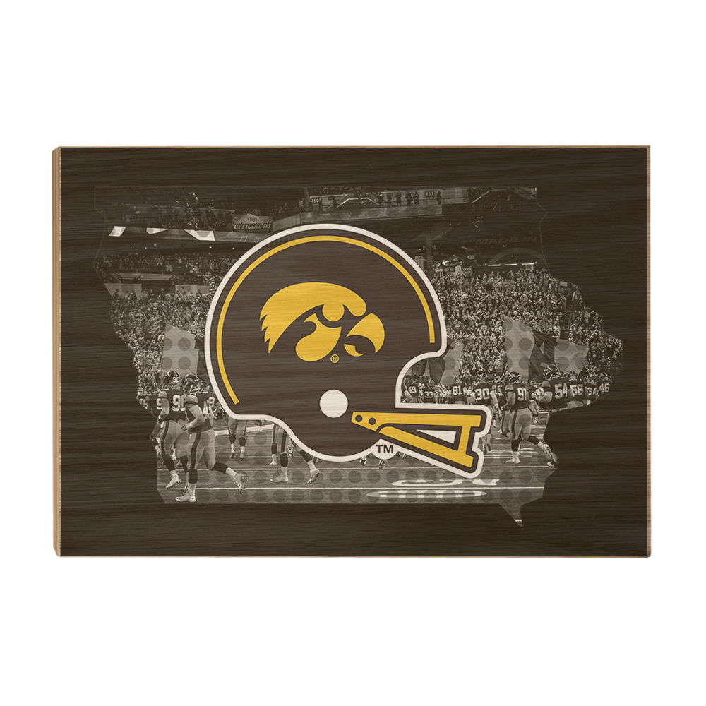 Iowa Hawkeyes - Iowa's Football State - College Wall Art #Canvas