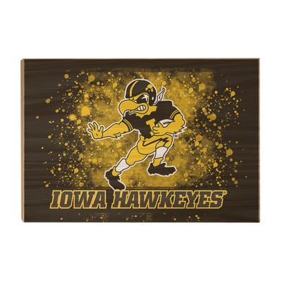 Iowa Hawkeyes - Old School Herkey's Iowa Hawkeyes - College Wall Art #Wood