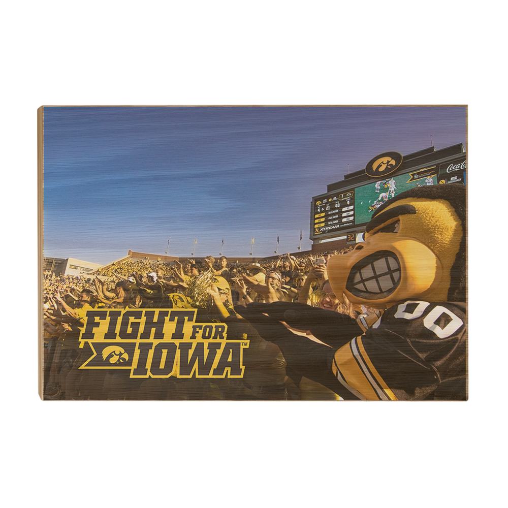Iowa Hawkeyes - Herky Fight for Iowa - College Wall Art #Canvas