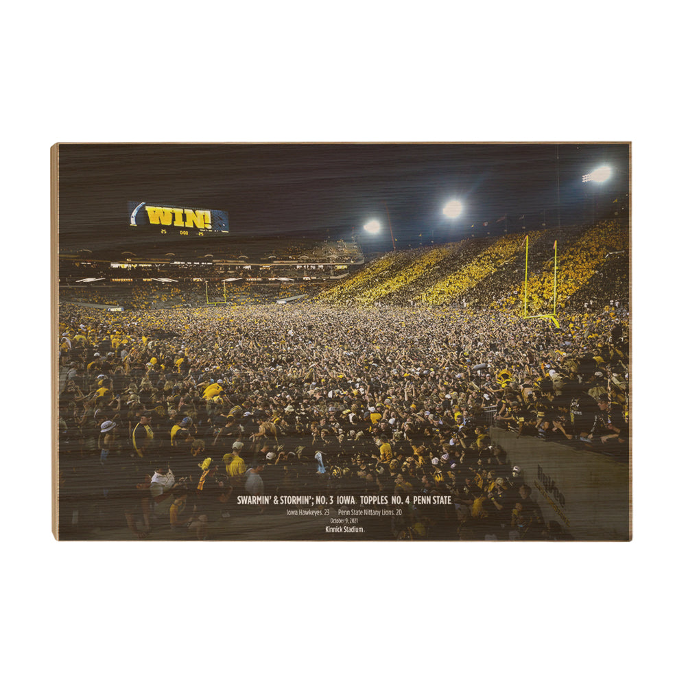 Iowa Hawkeyes - Swarmin' & Stomin' Kinnick Field No - College Wall Art #Canvas