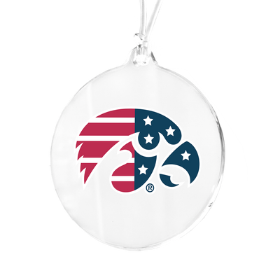 Iowa Hawkeyes - Tigerhawk Stars and Stripes Ornament & Bag Tag