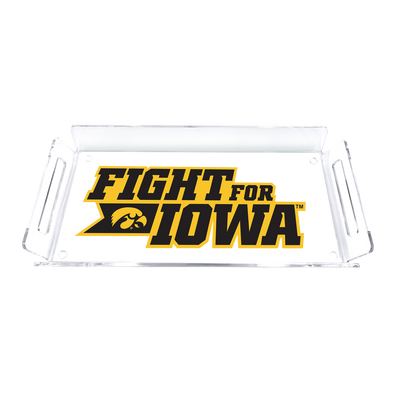 Iowa Hawkeyes - Fight for Iowa Decorative Serving Tray