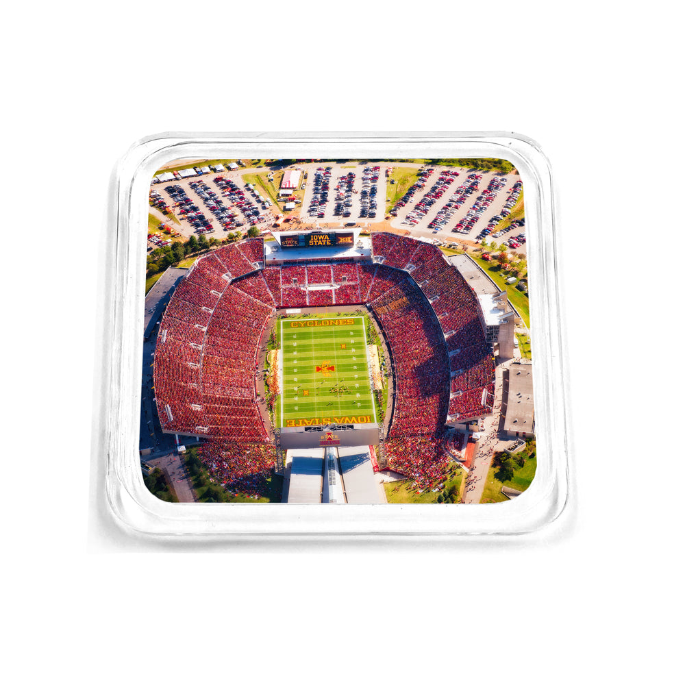 Iowa State Cyclones - Jack Trice Stadium Aerial Drink Coaster