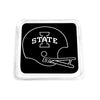 Iowa State Cyclones - Black White Helmet Drink Coaster