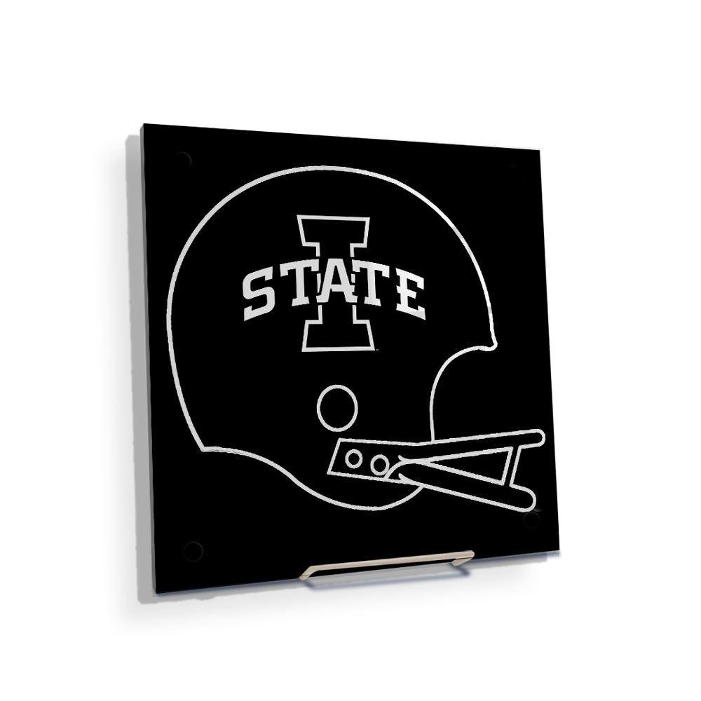 Iowa State Cyclones - Black White Helmet - College Wall Art #Canvas
