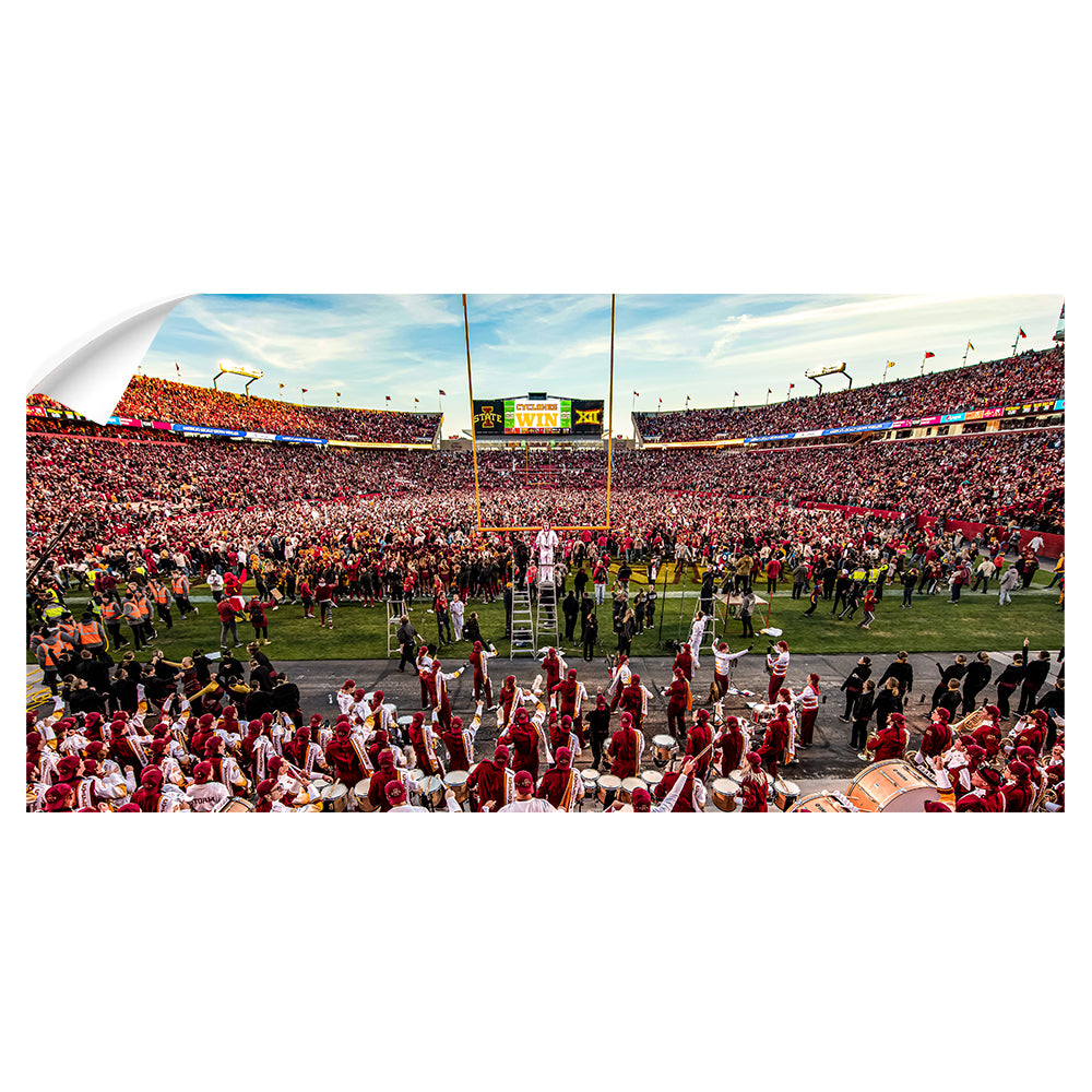 Iowa State Cyclones - Cyclones Win, Storm The Field Panoramic - College Wall Art #Canvas
