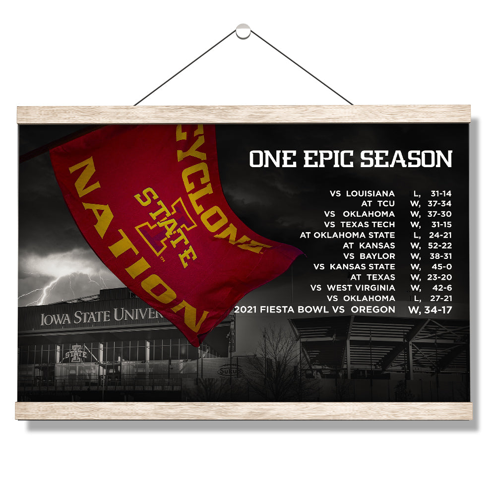 Iowa State Cyclones - One Epic Season - College Wall Art #Canvas