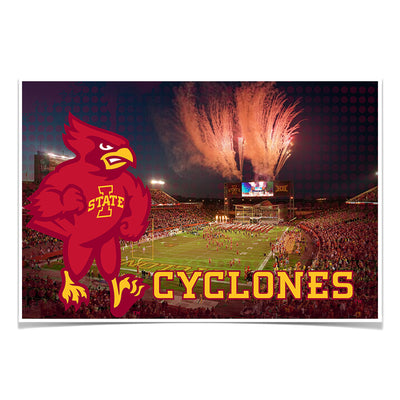 Inspired Posters Iowa State University Cyclones NCAA Poster – 24x36 Vibrant College Sports Wall Art For Dorms, Offices, Game Rooms