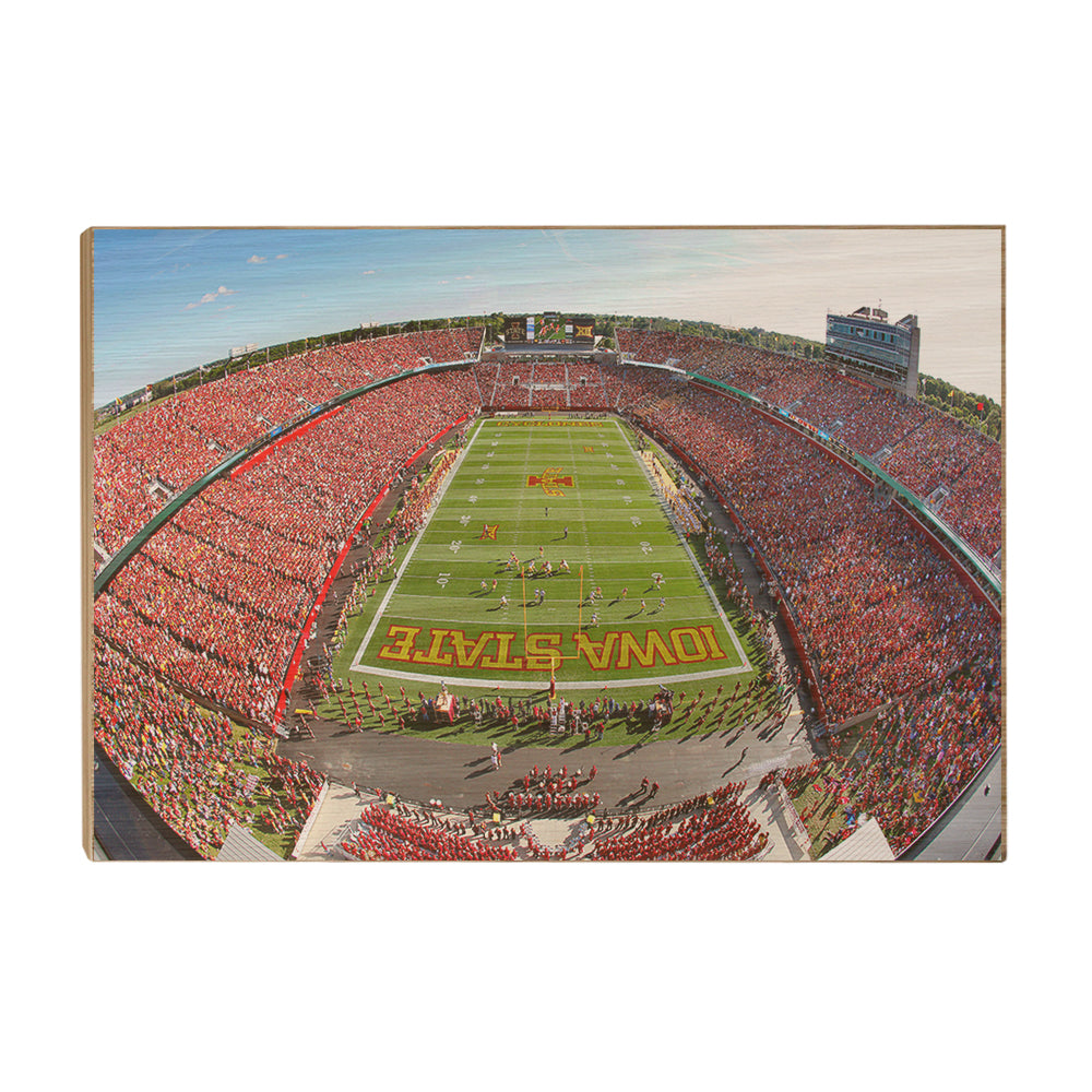 Iowa State Cyclones - Jack Trice Stadium Aerial Fish Eye - College Wall Art #Canvas