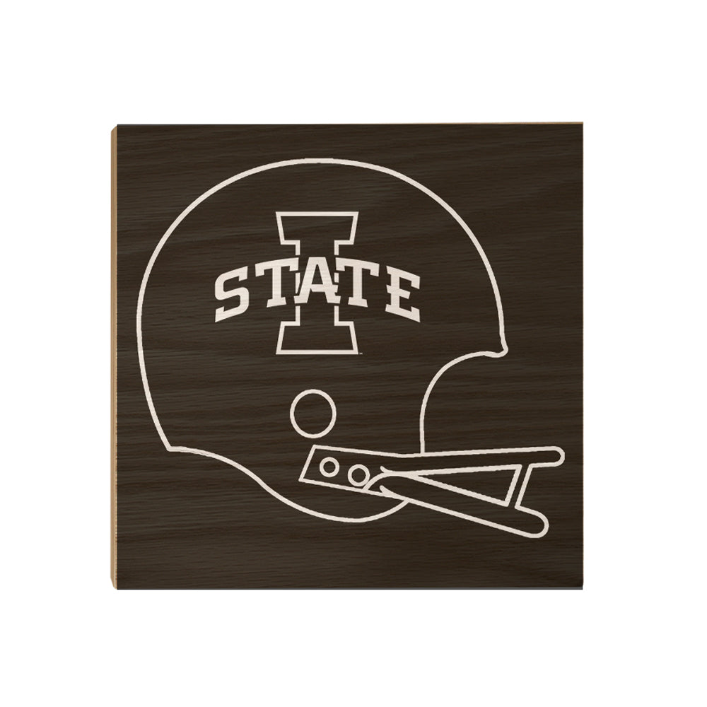 Iowa State Cyclones - Black White Helmet - College Wall Art #Canvas