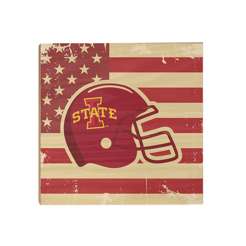 Iowa State Cyclones - Iowa State Stars and Stripes Helmet - College Wall Art #Canvas