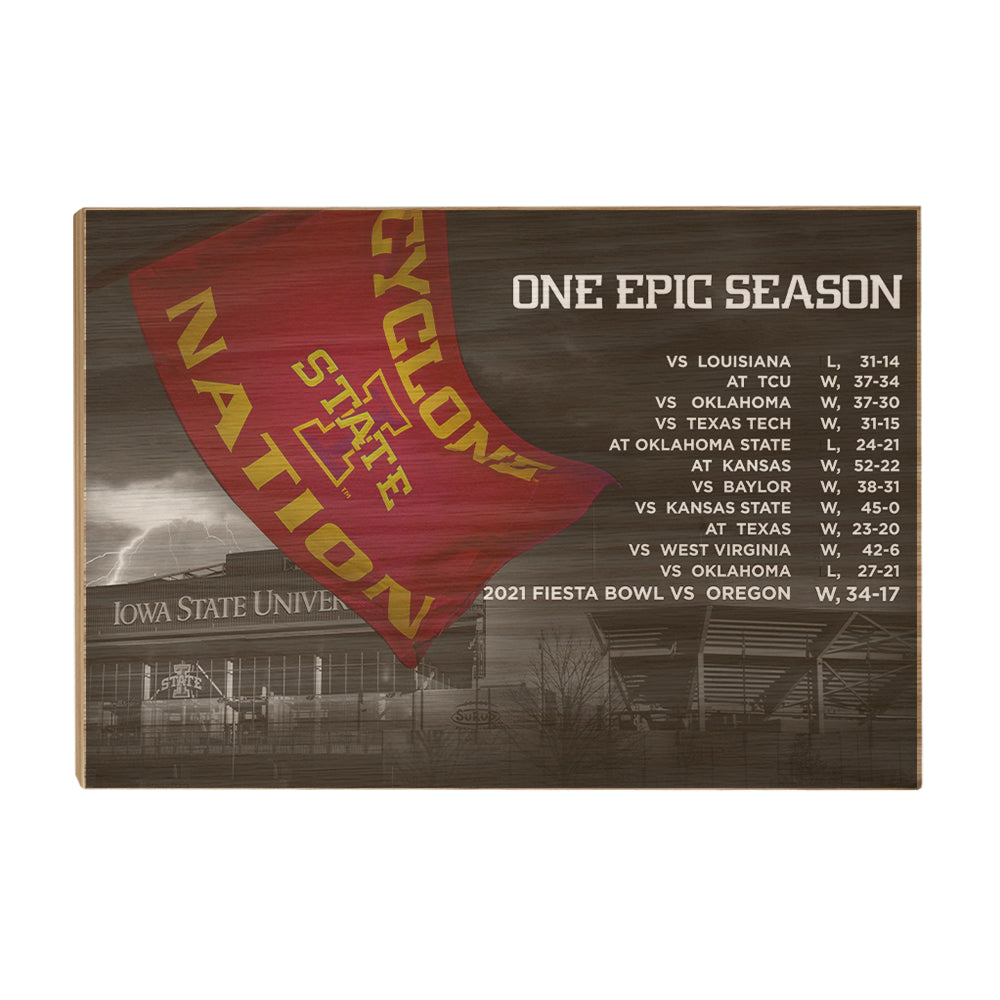 Iowa State Cyclones - One Epic Season - College Wall Art #Canvas