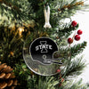 Iowa State Cyclones - Black White Helmet Ornament & Bag Tag