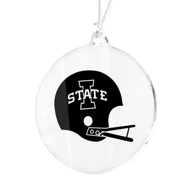 Iowa State Cyclones - Black White Helmet Ornament & Bag Tag
