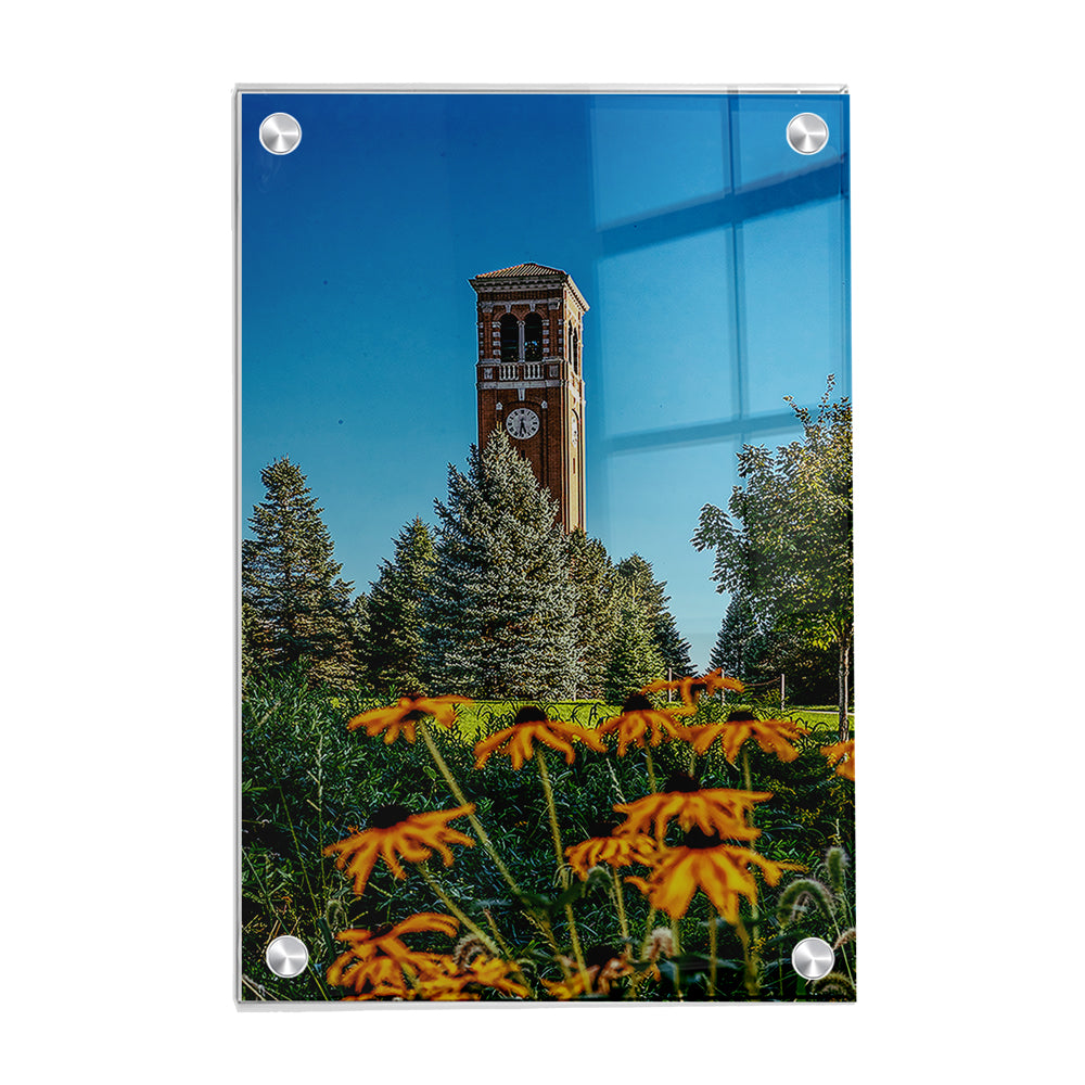 Northern Iowa Panthers - Campanile Flowers - College Wall Art #Canvas