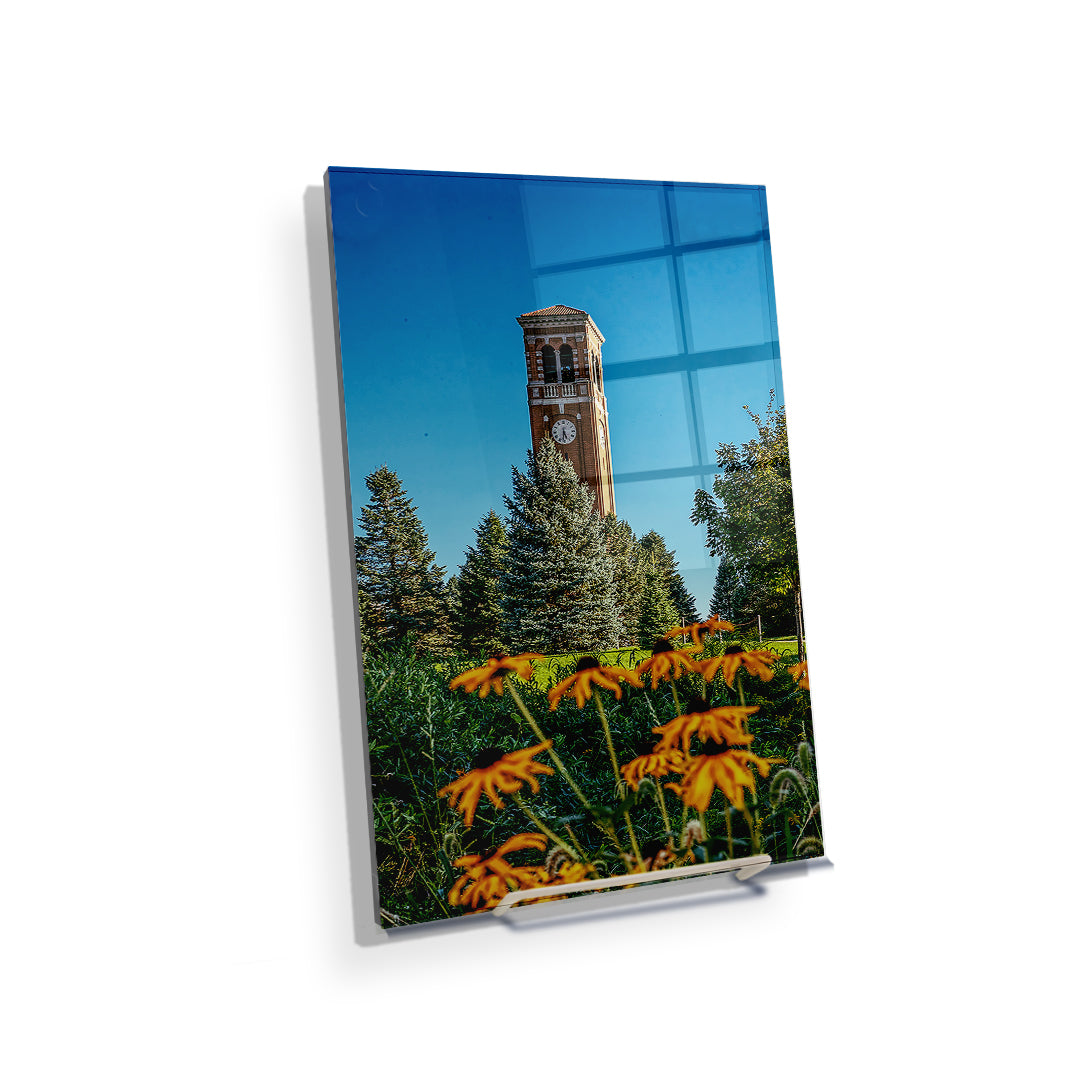 Northern Iowa Panthers - Campanile Flowers - College Wall Art #Canvas
