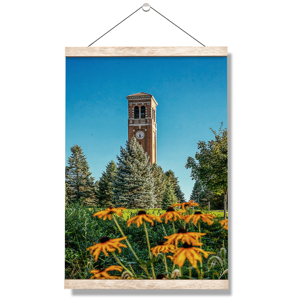 Northern Iowa Panthers - Campanile Flowers - College Wall Art #Canvas