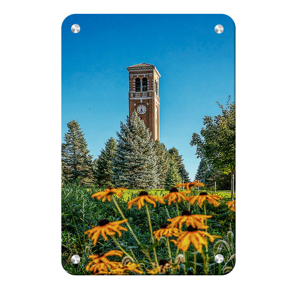 Northern Iowa Panthers - Campanile Flowers - College Wall Art #Canvas