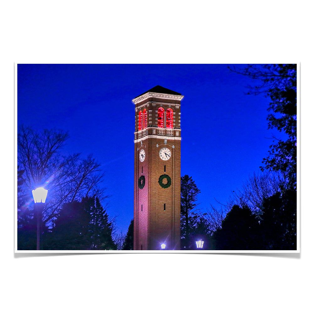 Northern Iowa Panthers - Christmas Campanile - College Wall Art #Canvas