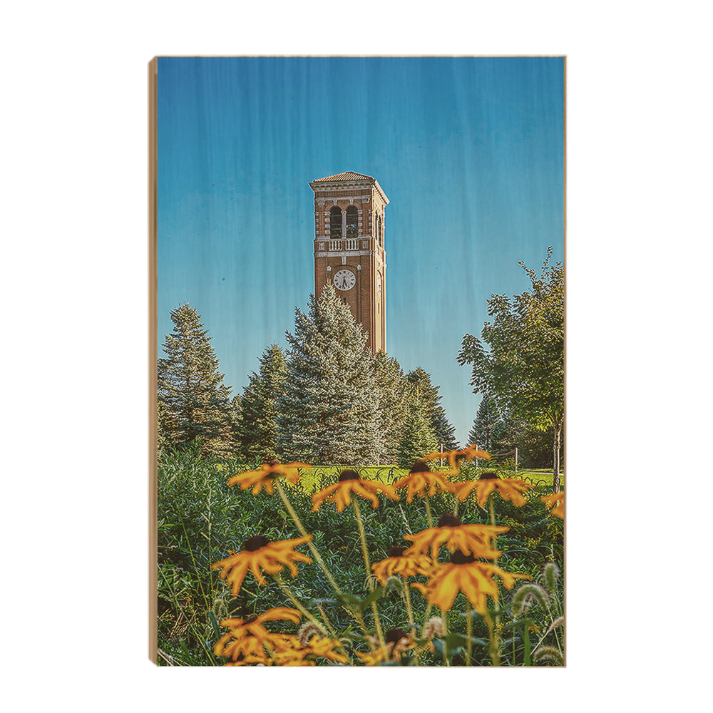 Northern Iowa Panthers - Campanile Flowers - College Wall Art #Canvas
