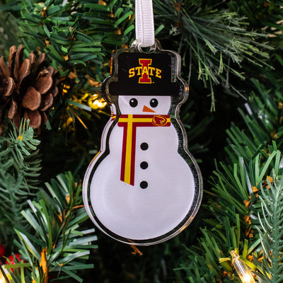Iowa State Cyclones - Iowa State Snowman Double-Sided Ornament