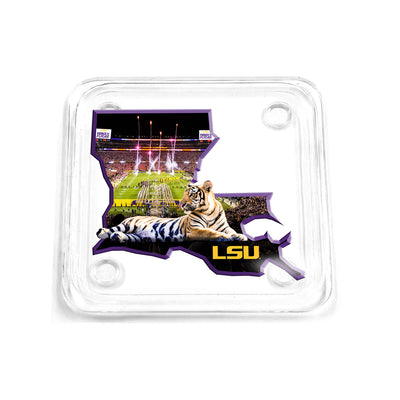 LSU Tigers -  Mike VII's State Drink Coaster