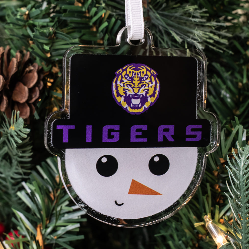 LSU Tigers - LSU Snowman Head Double-Sided Ornament