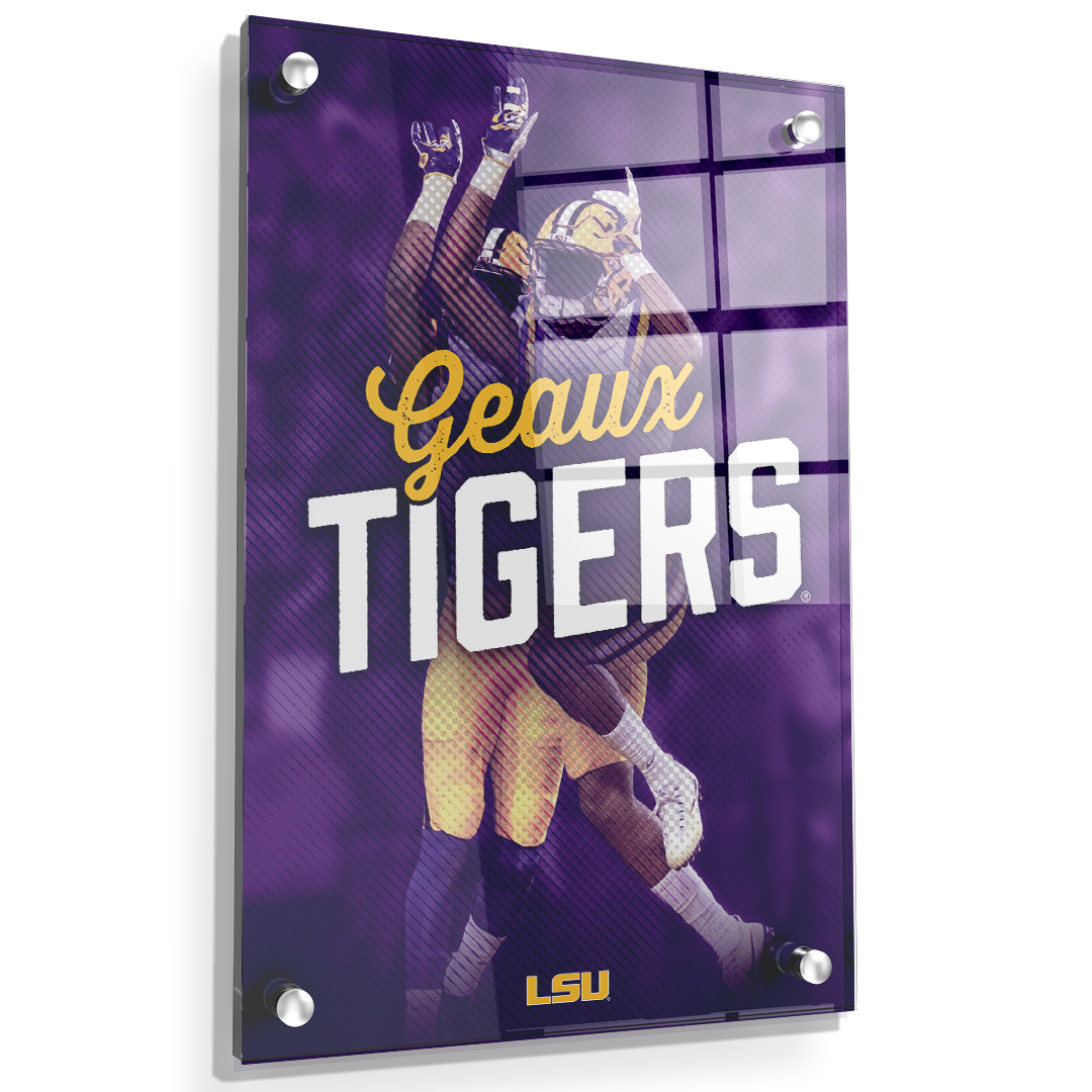 LSU Tigers - Geaux Tiger High Five - College Wall Art #Canvas