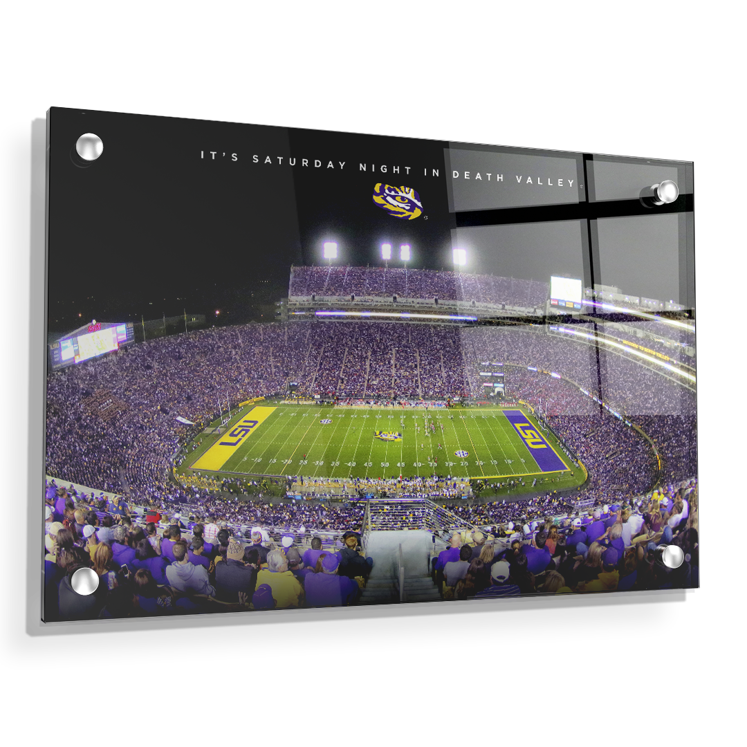 LSU TIGERS - It's Saturday Night in Death Valley - College Wall Art #Canvas