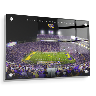 LSU TIGERS - It's Saturday Night in Death Valley - College Wall Art #Acrylic