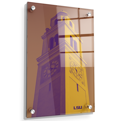 LSU Tigers - Memorial Tower Duotone - College Wall Art #Acrylic