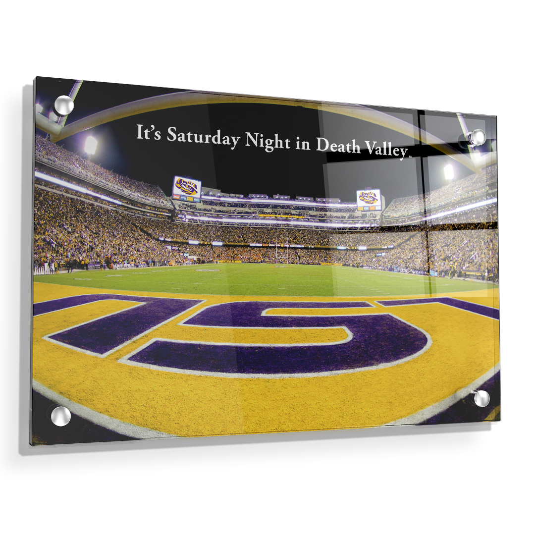 LSU Tigers - It's Saturday Night in Death Valley End Zone - College Wall Art #Canvas
