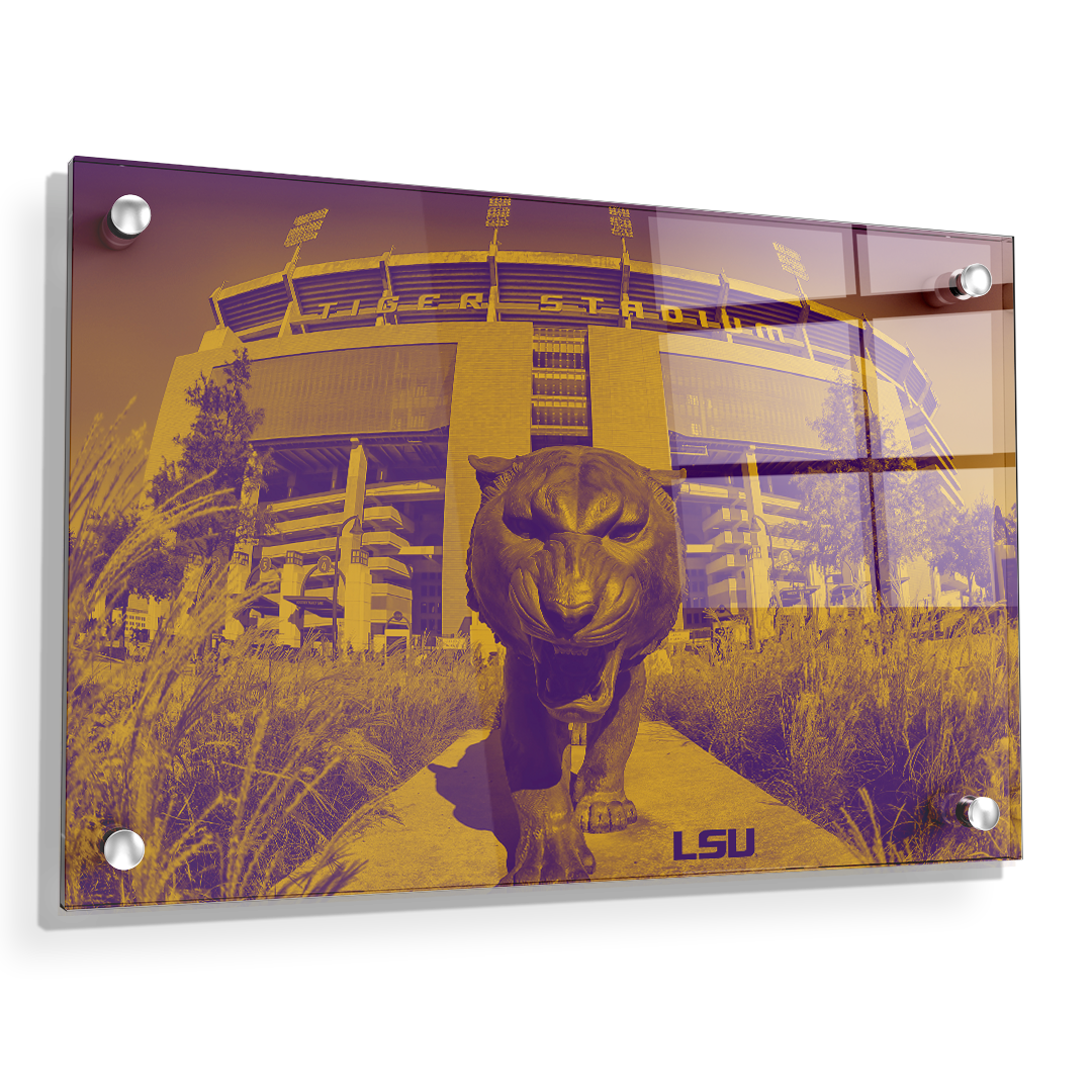 LSU Tigers - Tiger Stadium Duotone - College Wall Art #Canvas